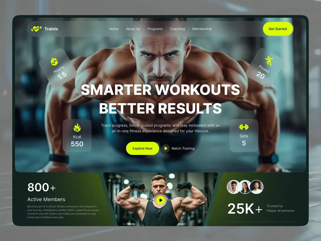 Fitness Coaching — website designed by Blue Magnet Media